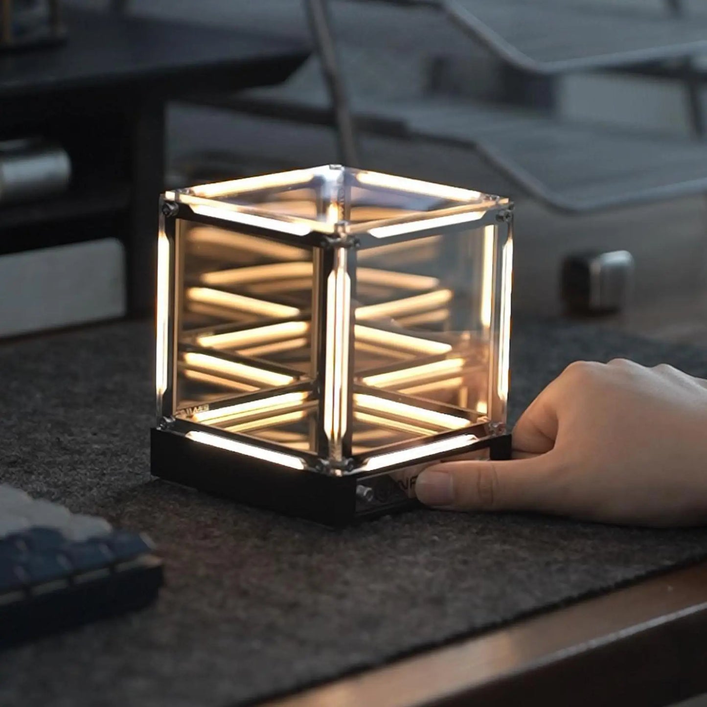 Hypercube 4D Tech Atmosphere Light