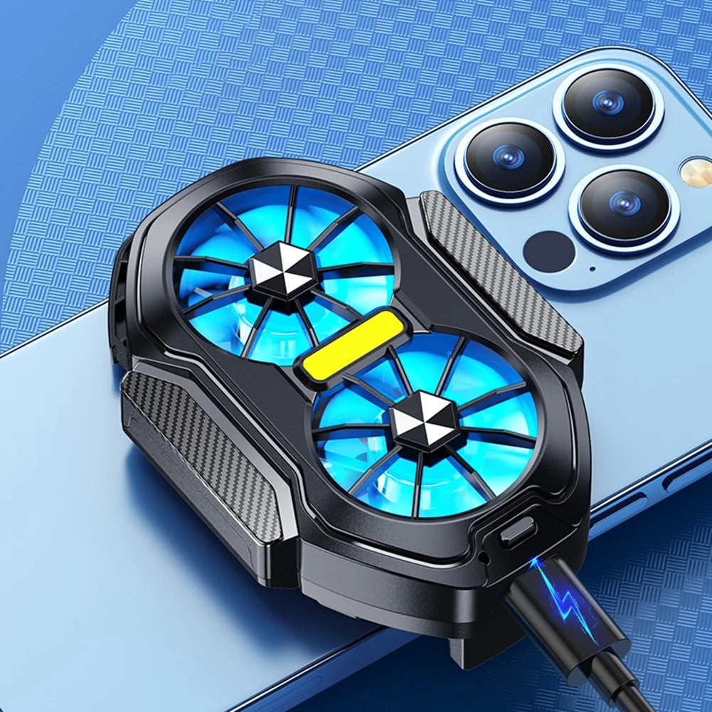 Dual Fan Phone Cooler | Plug-In & Rechargeable Radiator