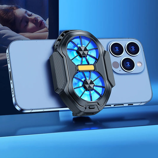 Dual Fan Phone Cooler | Plug-In & Rechargeable Radiator